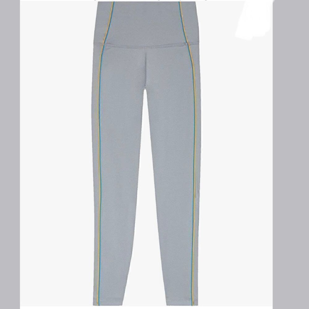 Nike Sage Gray Yoga Core Vinyasa Rainbow Side Stripe Athleisure‎